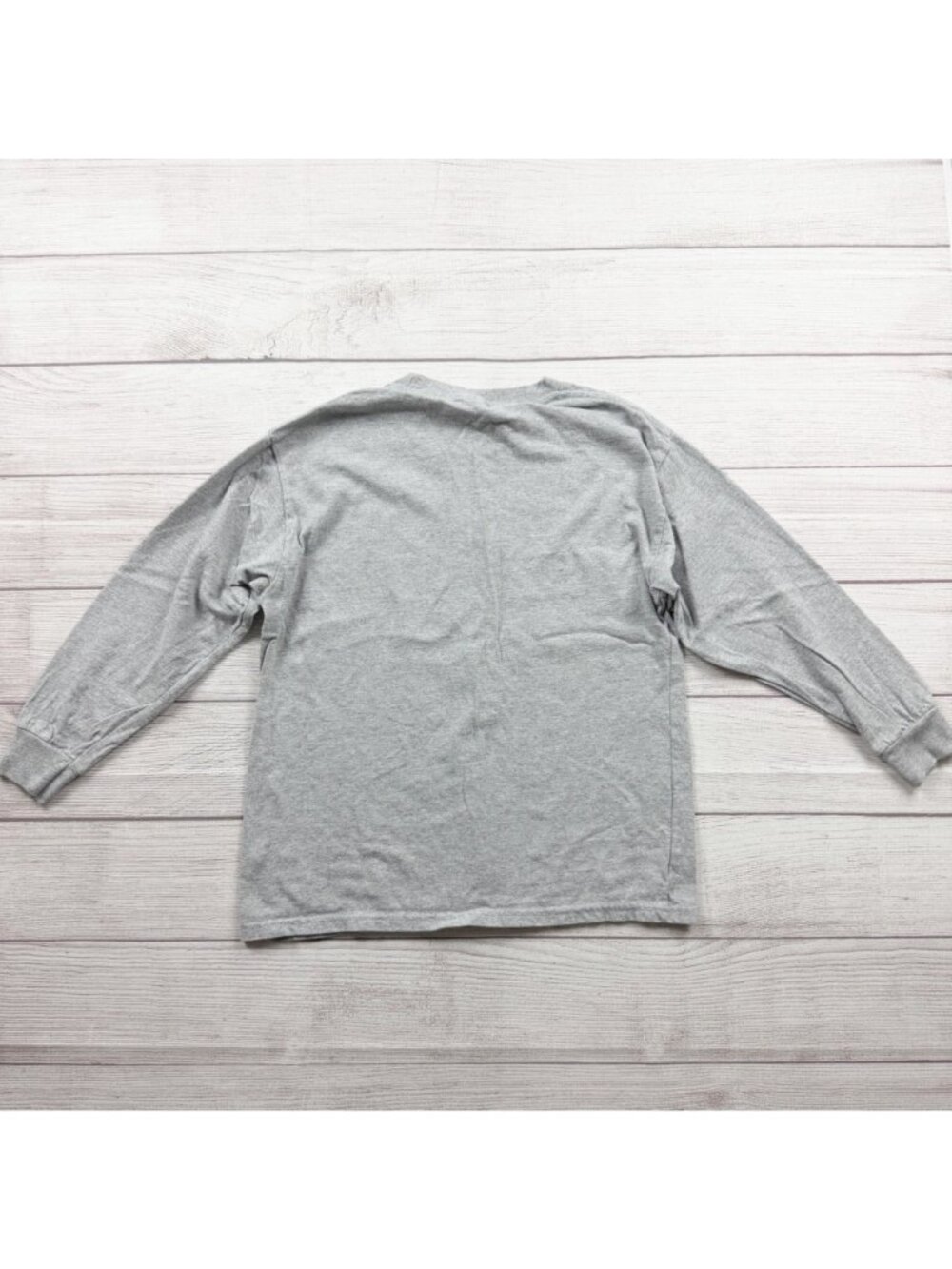 Gildan I Kicked My Way Through 100 Days School Long Sleeve Shirt Gray M - Picture 3 of 3